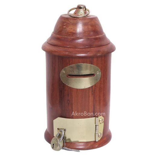 Post Box Shaped Wooden Handicraft Money Bank