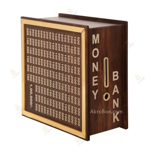 Box Style Wooden Handicraft Money Bank