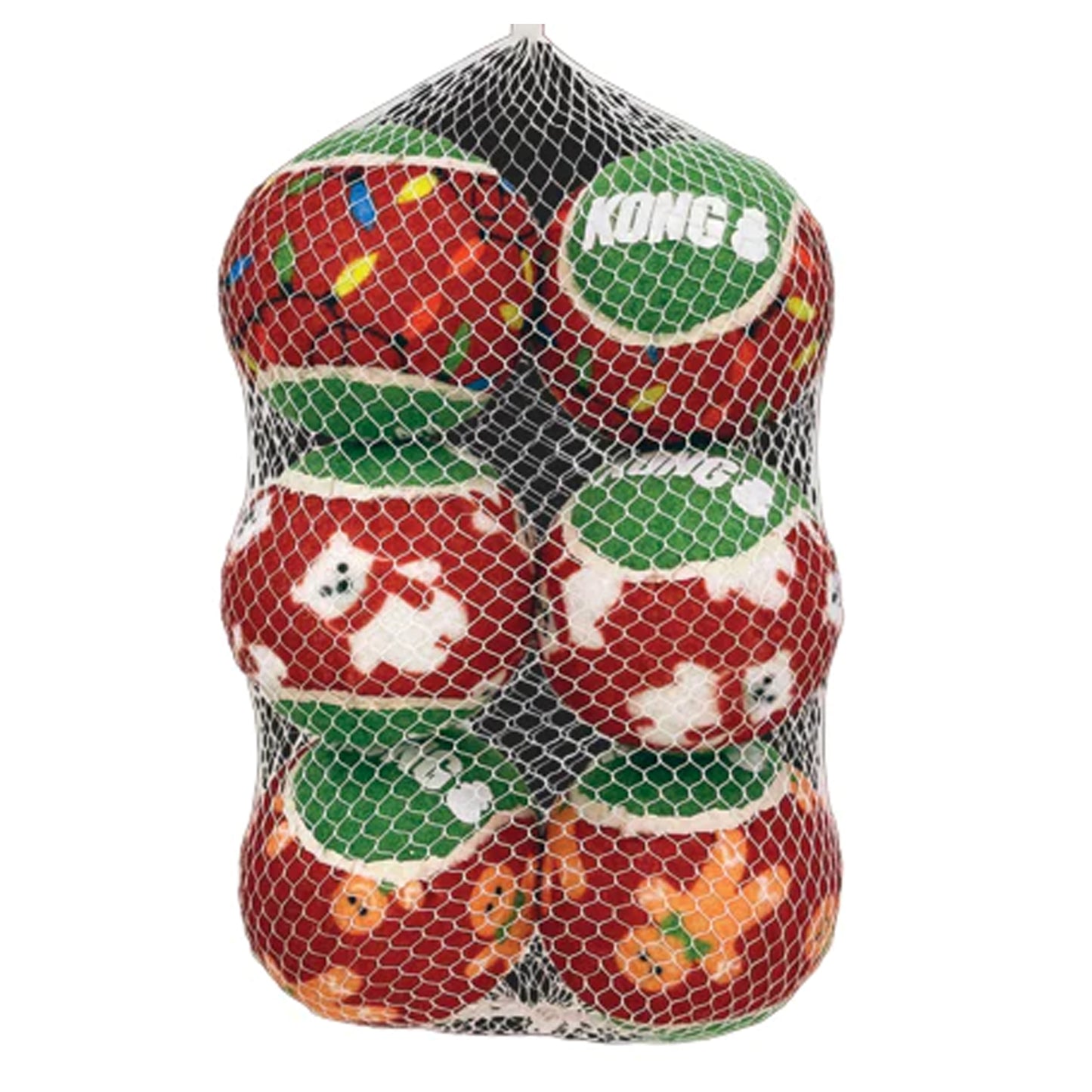 Kong Holiday Squeakair Ball Pack Of 6 Dog Toy