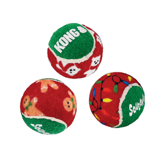 Kong Holiday Squeakair Ball Pack Of 6 Dog Toy