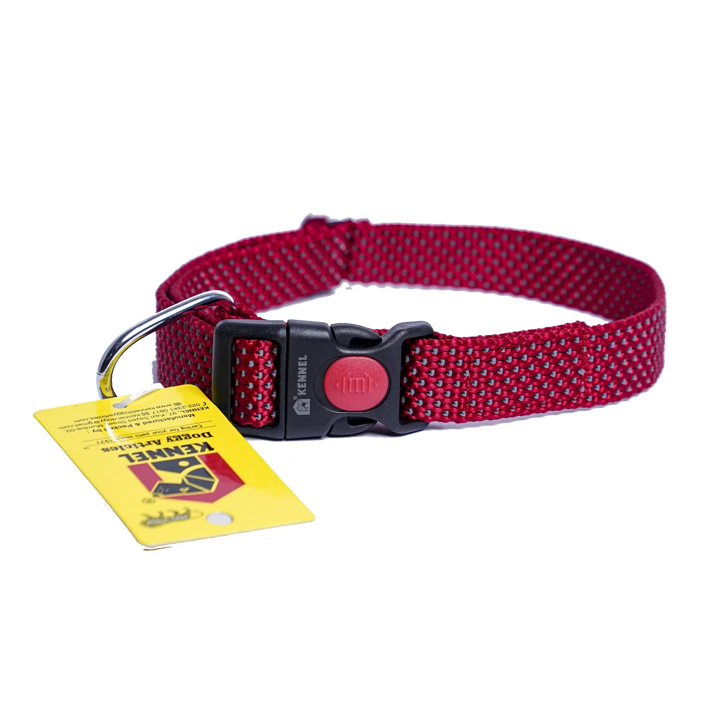 Kennel Premium All Over Reflective Nylon Click Lock Collar (W = 1/2")