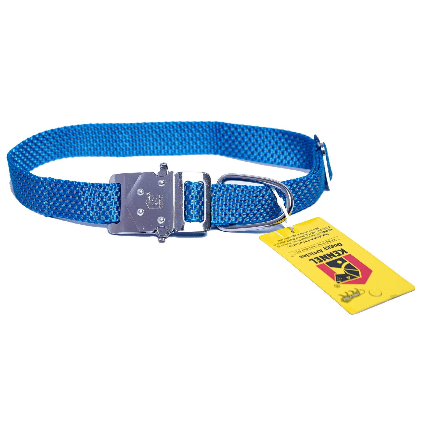 Kennel Premium All Over Reflective Nylon M.S.Click Lock Collar (W = 1")