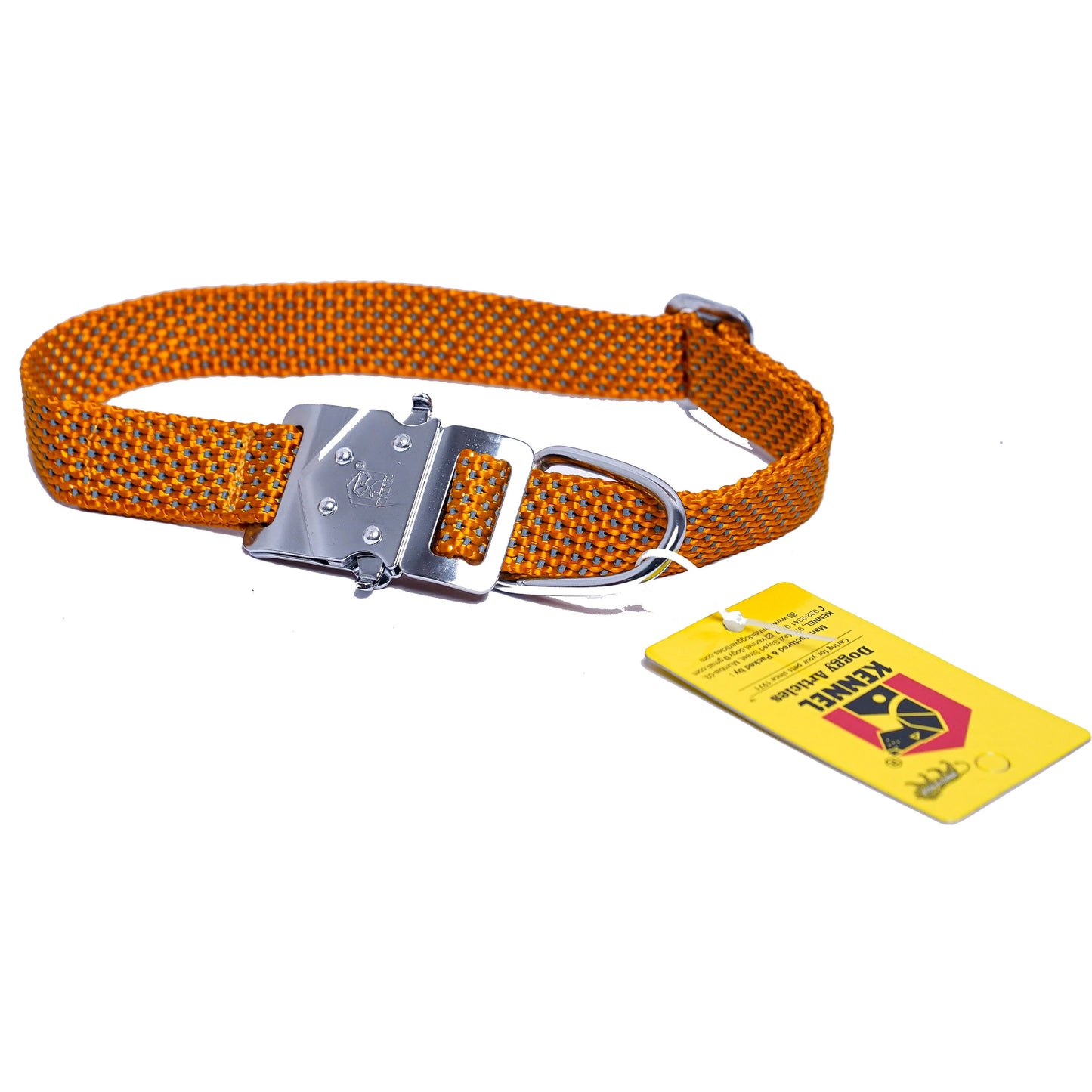 Kennel Premium All Over Reflective Nylon M.S.Click Lock Collar (W = 1")