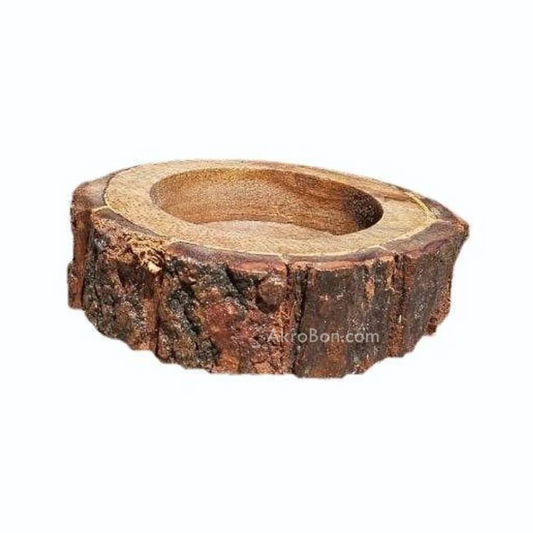 Raw Wood Round Ashtray