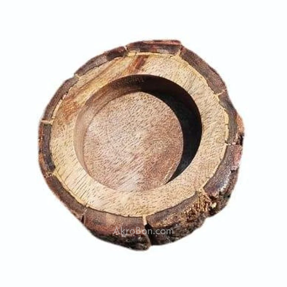 Raw Wood Round Ashtray