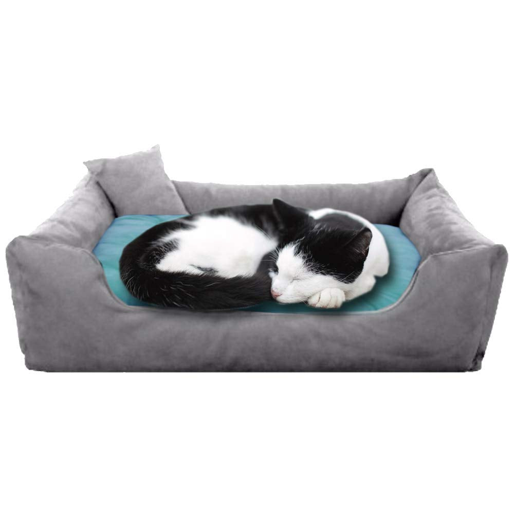 Grey Blue - Pet Royale Velvet Cat Bed