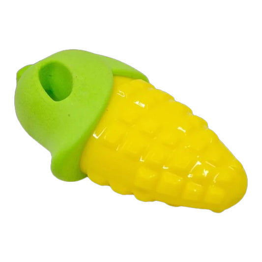 Holy Pows Treat Dispenser Vegi-Bites Corn Loud Squeaky Dog Toy