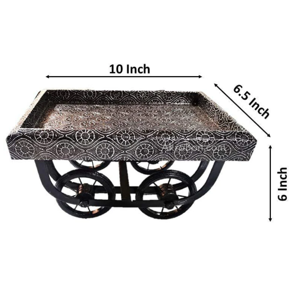 Printed Thela Cart Wheel Wooden Tray