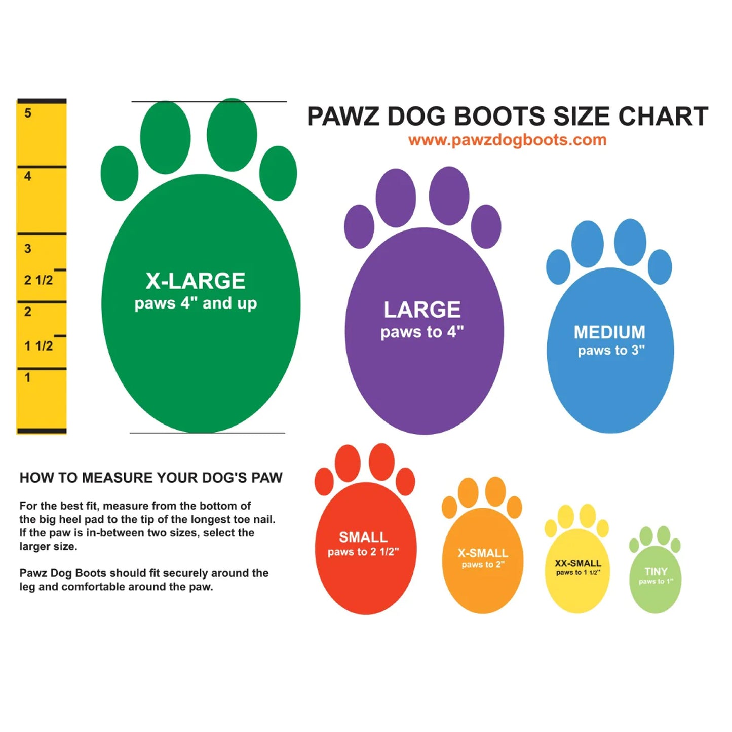 Pawz Rubber Dog Boots - Tiny - Green