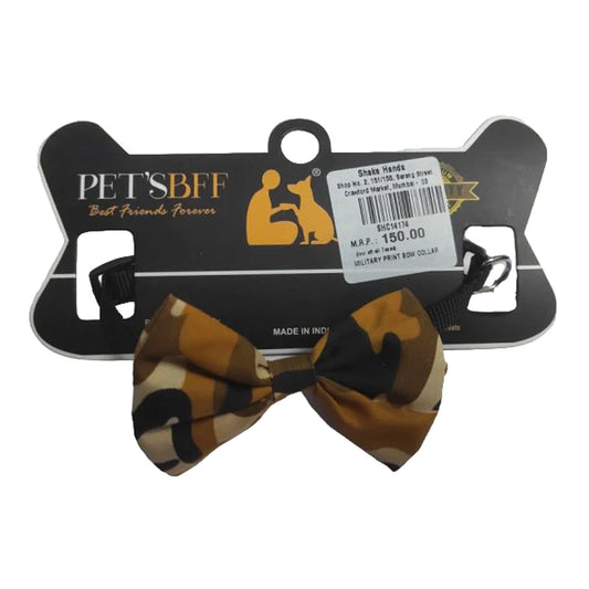 Petropolis Military Print Bow Collar