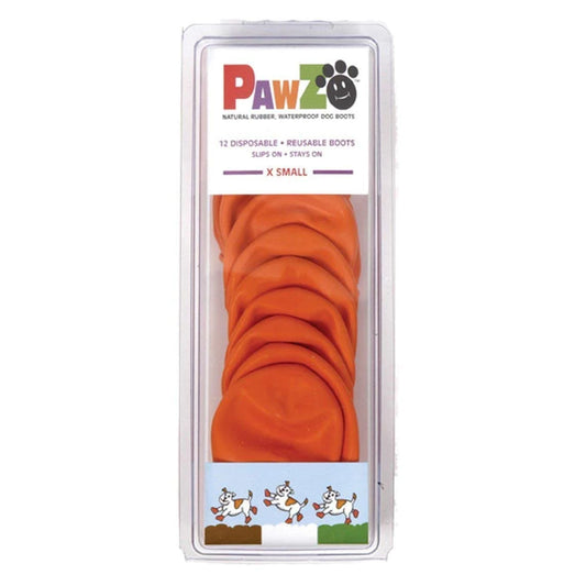 Pawz Waterproof Dog Boots - X Small - Orange 12 PCS