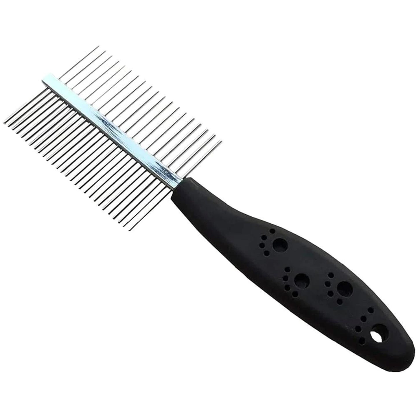 Smarty Pet Plastic Handle Double Side Comb With Paw Symbols (Color May Vary)