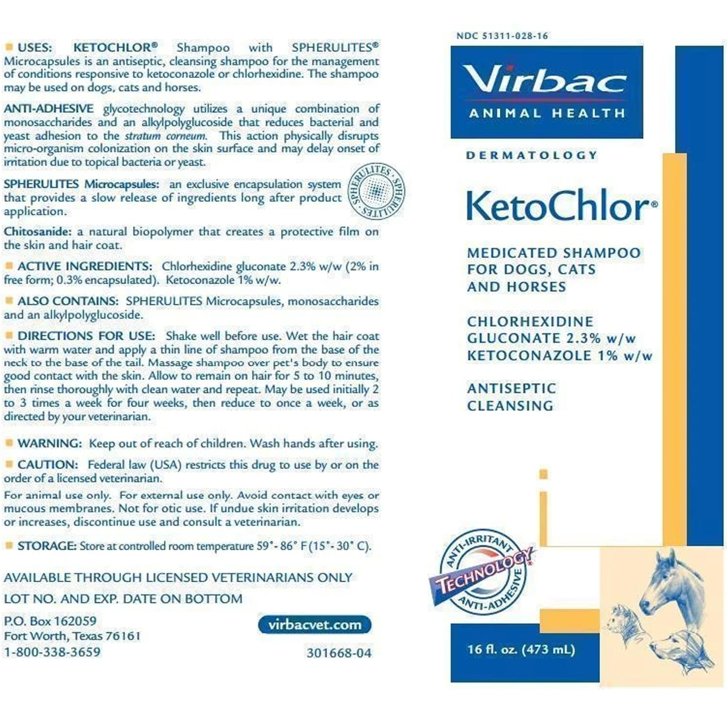 Virbac Ketochlor Pet Shampoo