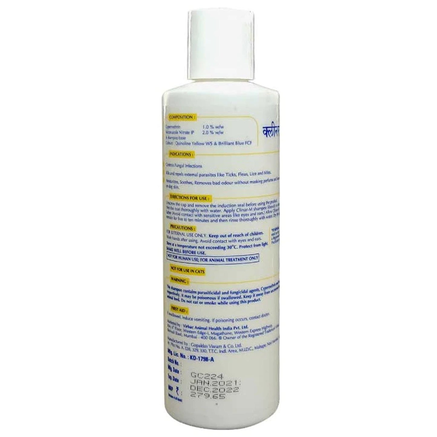 Virbac Clinar-M Anti Tick, Flea And Mite Shampoo