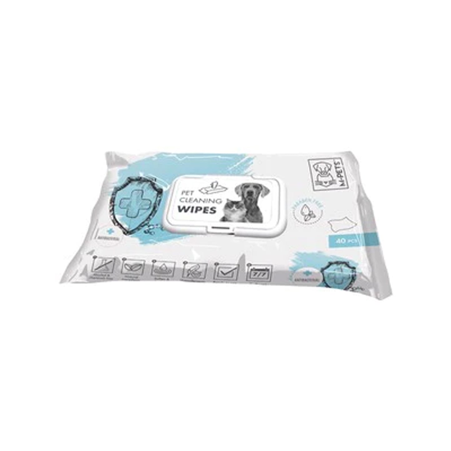 M-Pets Cleaning Wipes Antibacterial 15 X 20 Cm