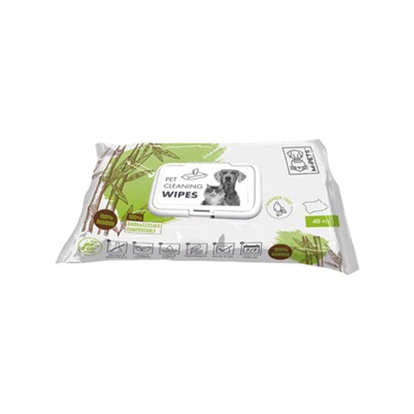 M-Pets Cleaning Wipes 100% Bamboo 15 X 20 Cm