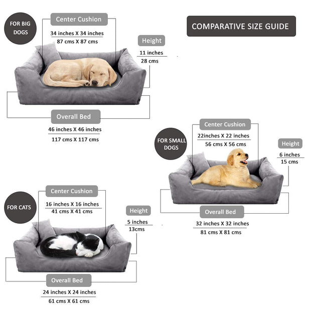 Grey - Pet Royale Big Dog Bed