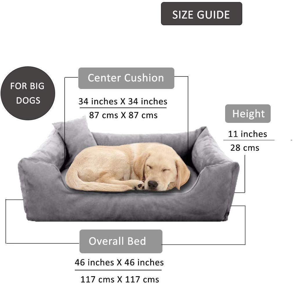 GreyBlue - Pet Royale Big Dog Bed