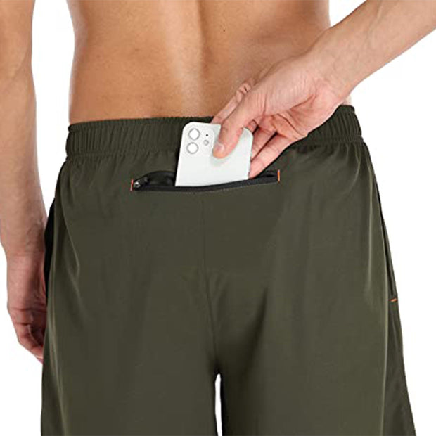 Azlax Mens Shorts Dark Green