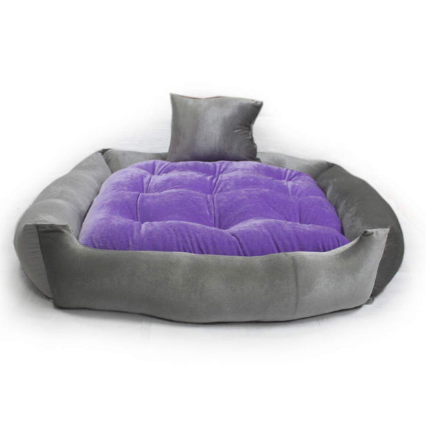 GreyPurple - Pet Royale Big Dog Bed
