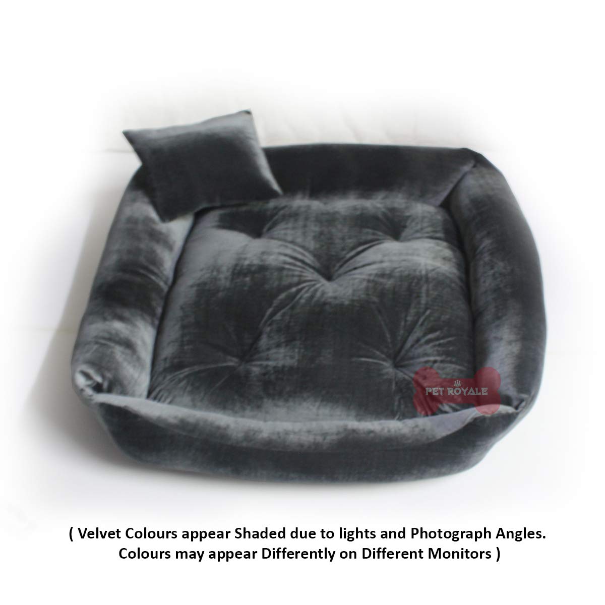 Grey - Pet Royale Velvet Cat Bed