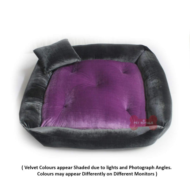 GreyPurple - Pet Royale Small Dog Bed