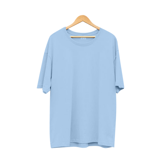 Azlax Light Blue 100% Cotton Unisex Tshirts