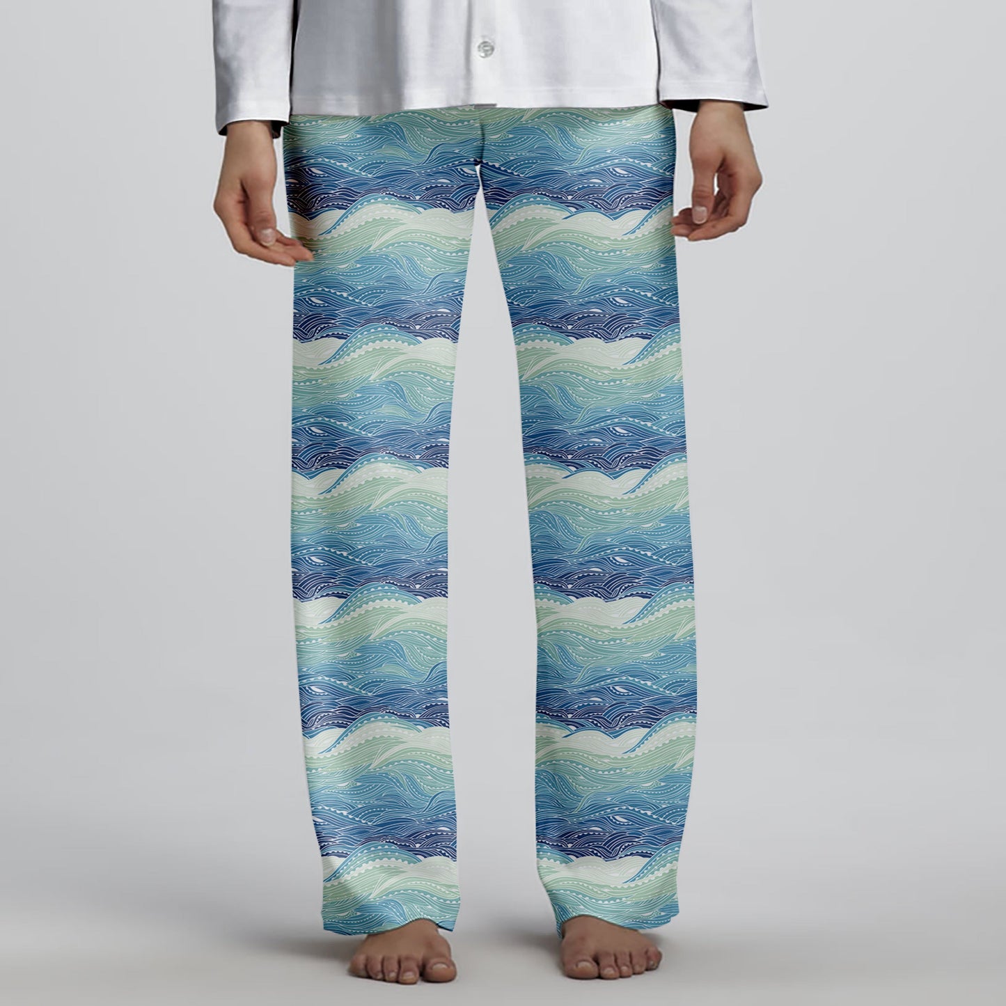 Azlax Waves 100% Cotton Pajama Pants
